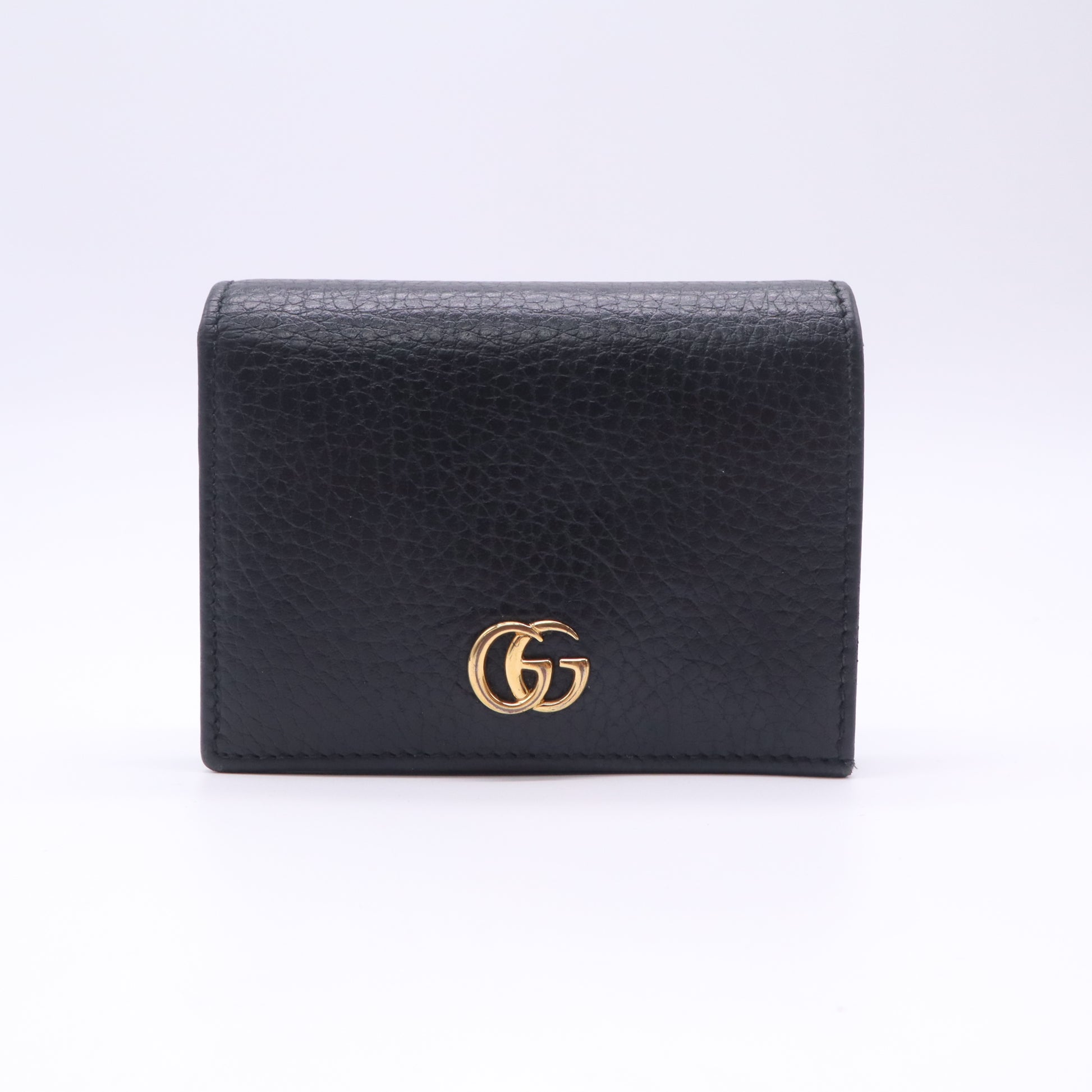 Black Leather Card Case Wallet Twins W22725
