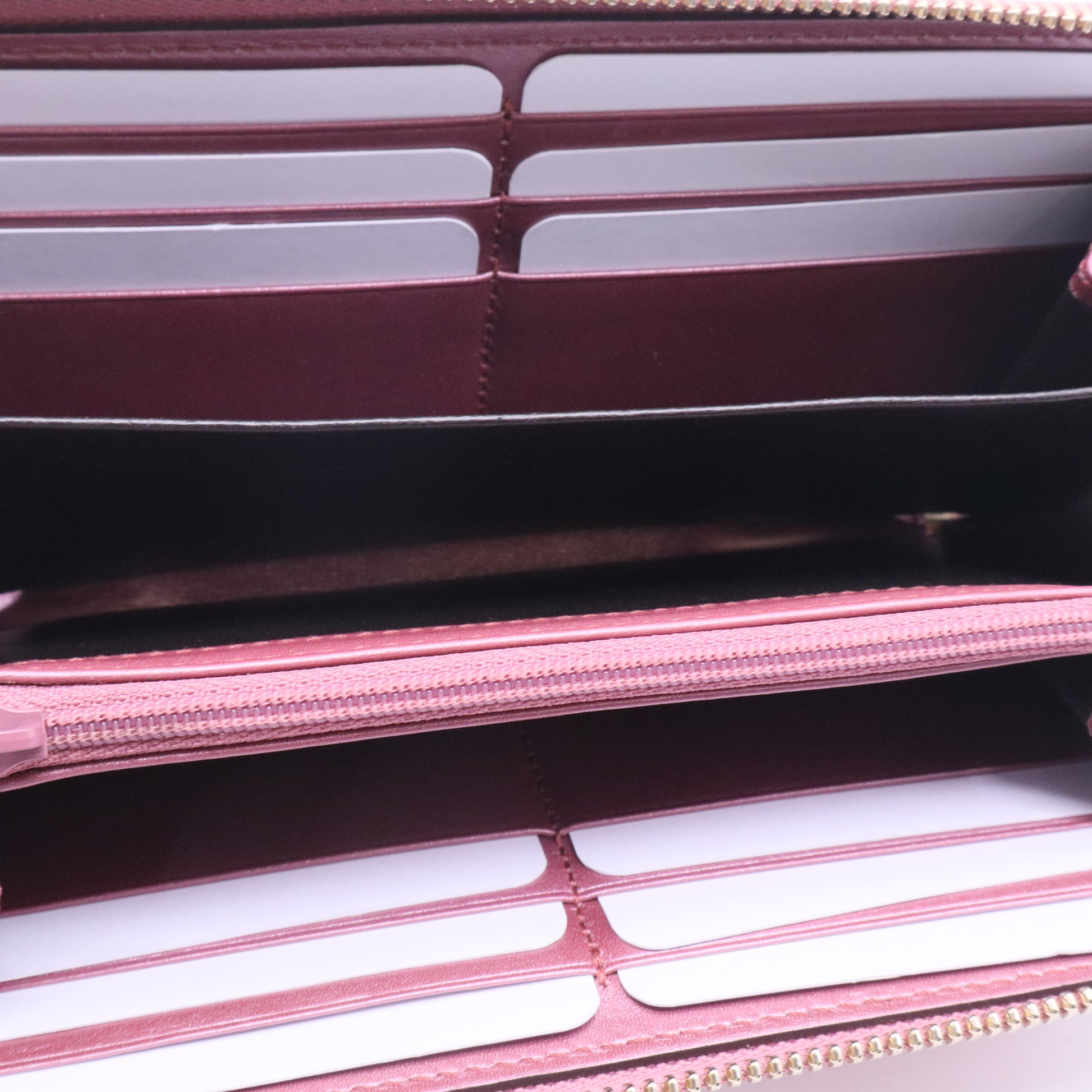 Pink Guccissima metallic wallet