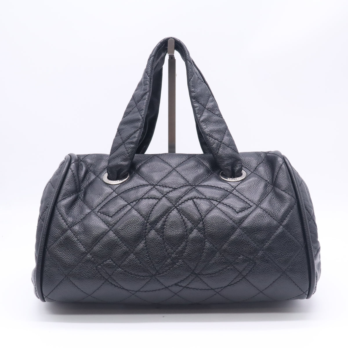 Chanel Timeless Caviar Quilted Bowler Bag twins B24100