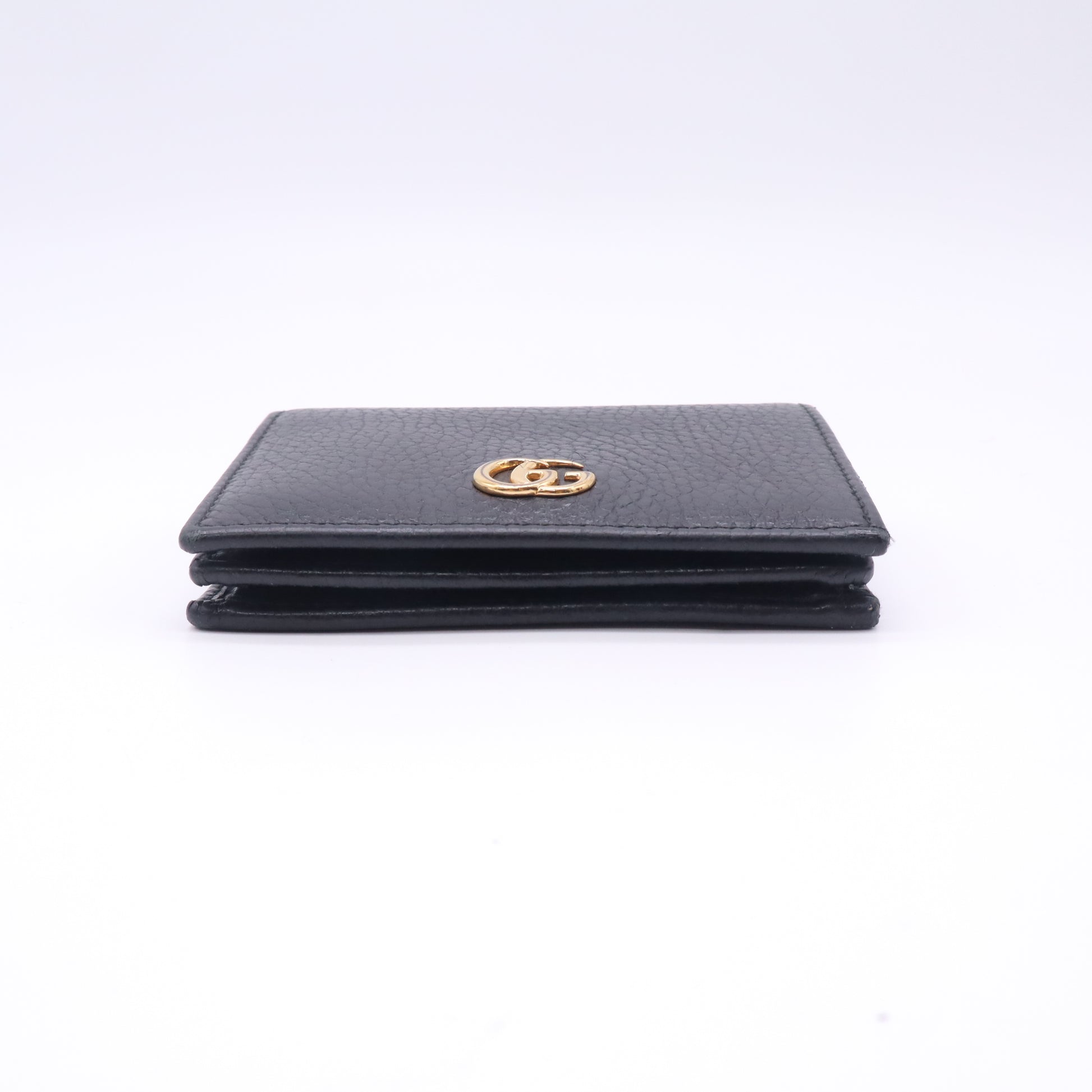 Black Leather Card Case Wallet Twins W22725