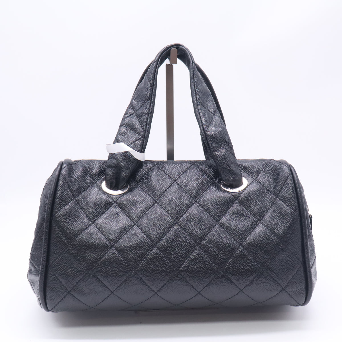 Chanel Timeless Caviar Quilted Bowler Bag twins B24100