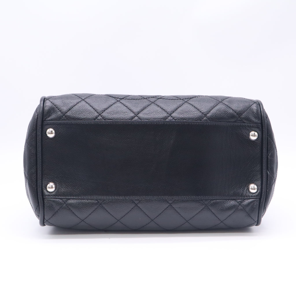 Chanel Timeless Caviar Quilted Bowler Bag twins B24100