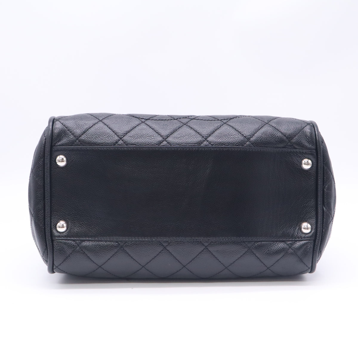 Chanel Timeless Caviar Quilted Bowler Bag twins B24100