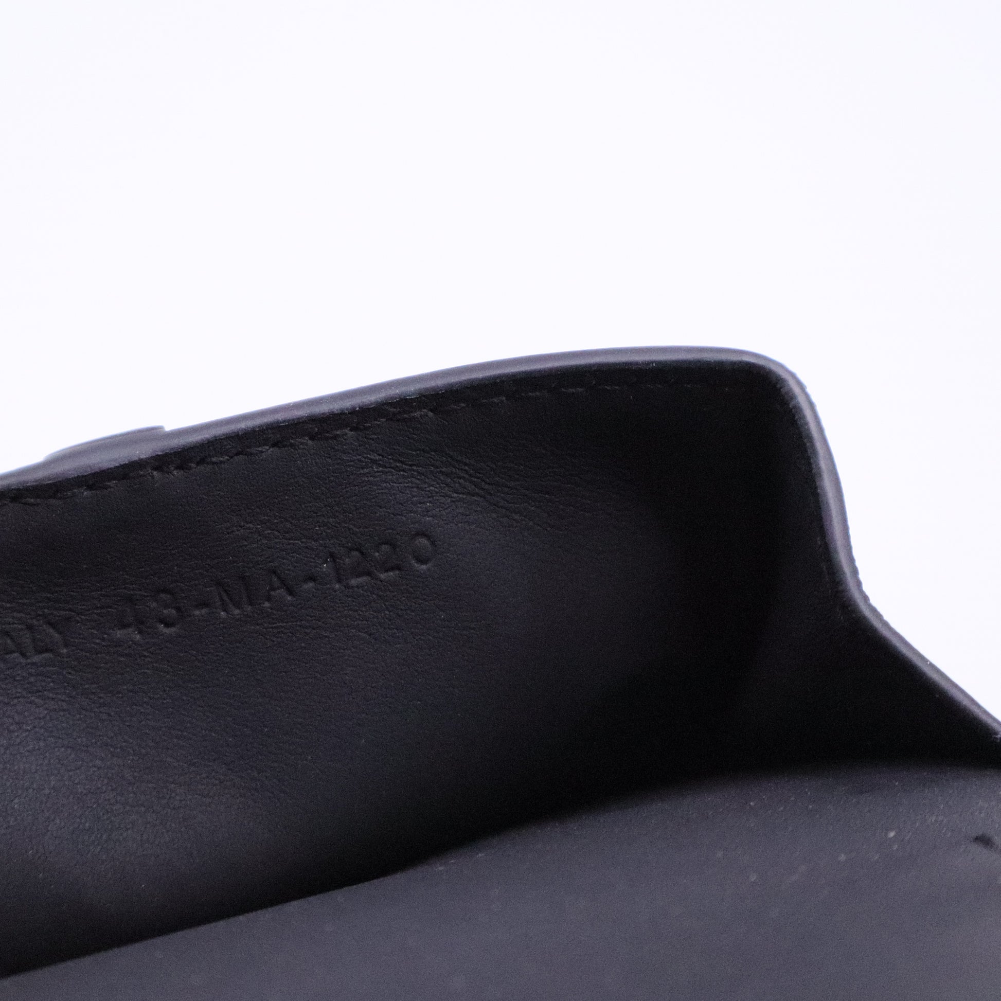 Ultra Matte Calfskin Nano Saddle Chain Pouch Black