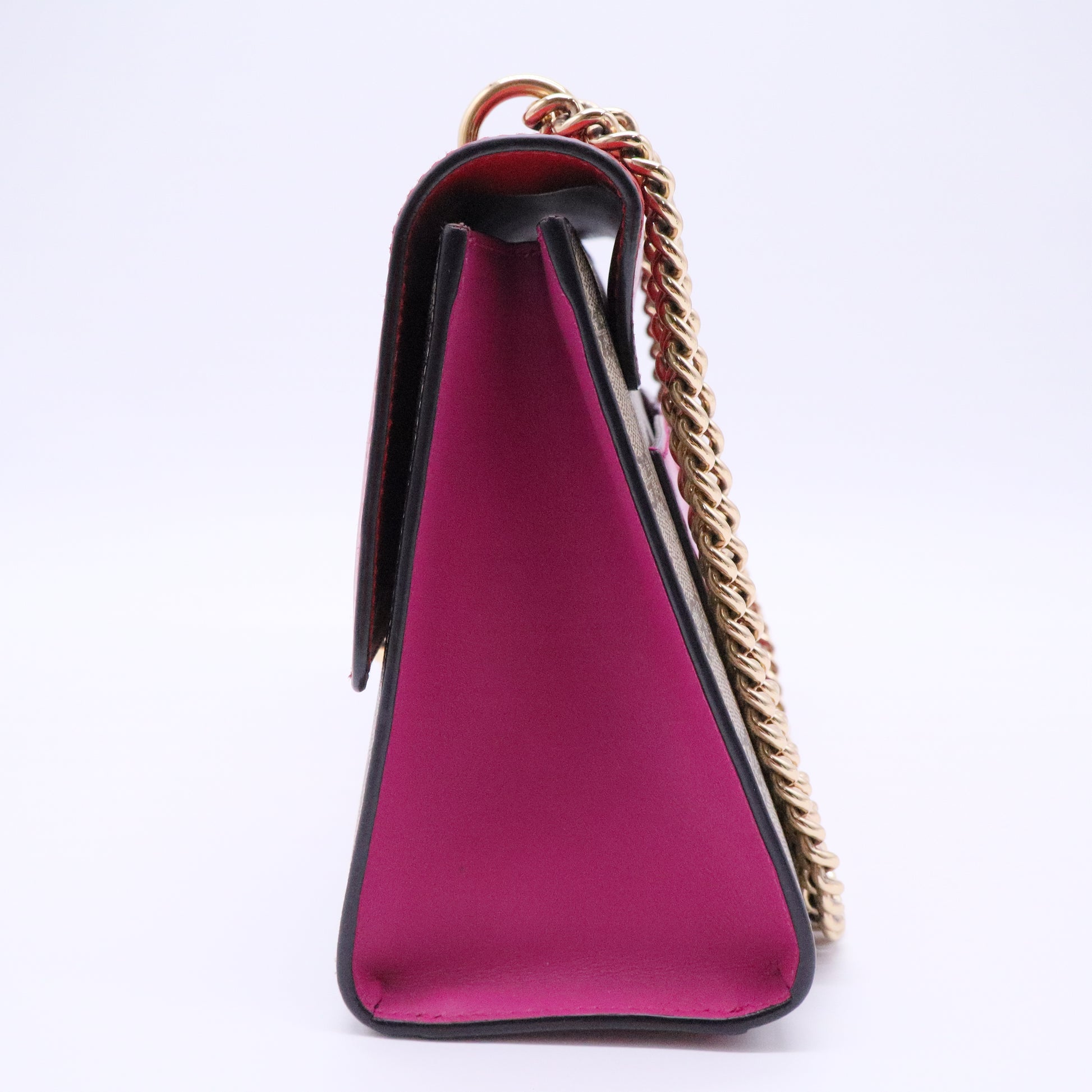 Padlock Shoulder Bag GG Coated Canvas and Leather Medium