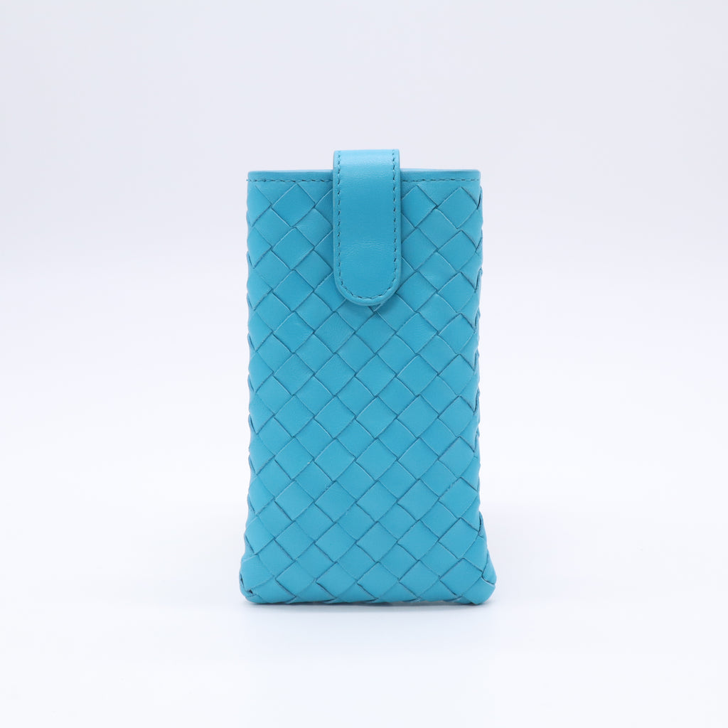 Bottega Veneta Turquoise Intrecciato Phone Case W23197
