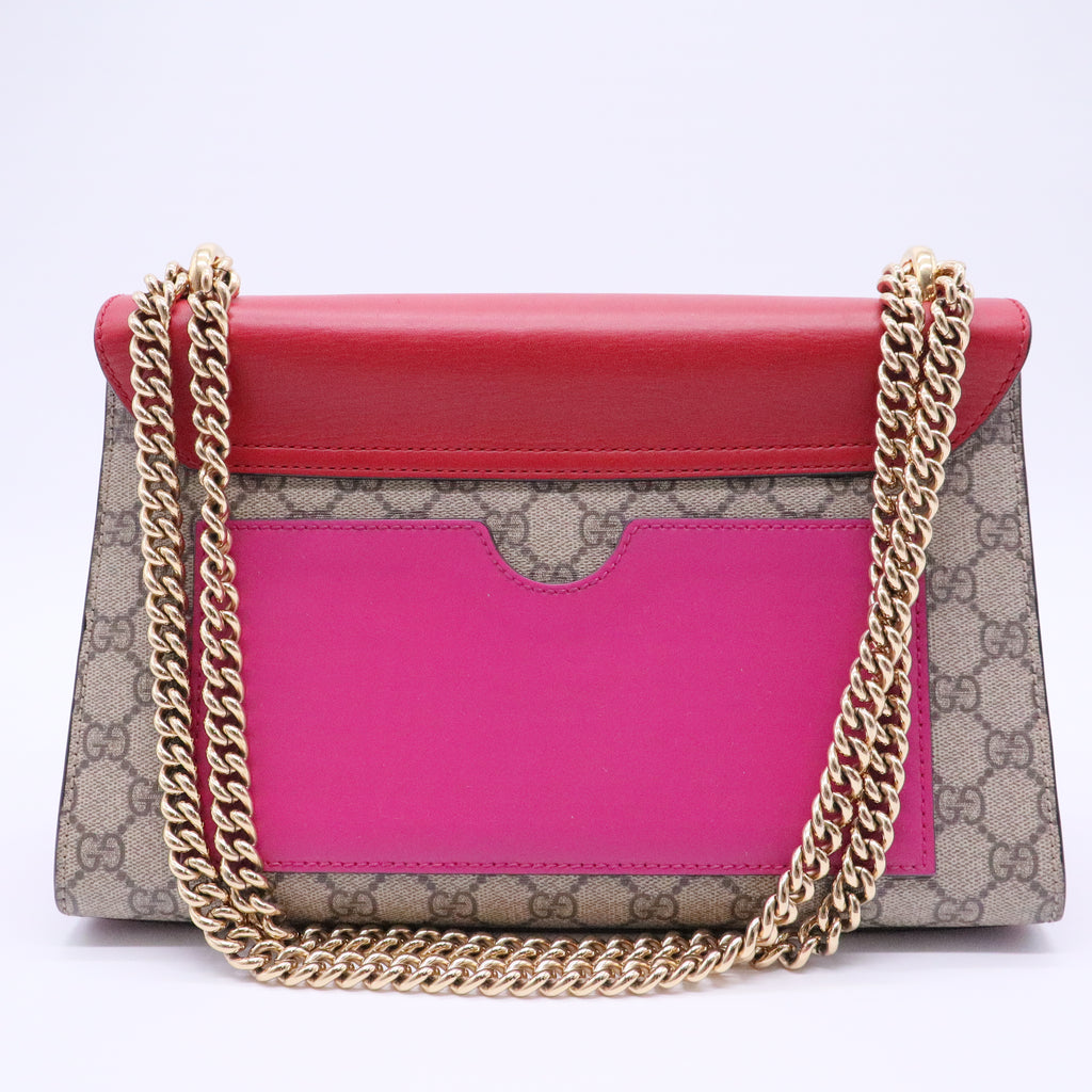 Padlock Shoulder Bag GG Coated Canvas and Leather Medium