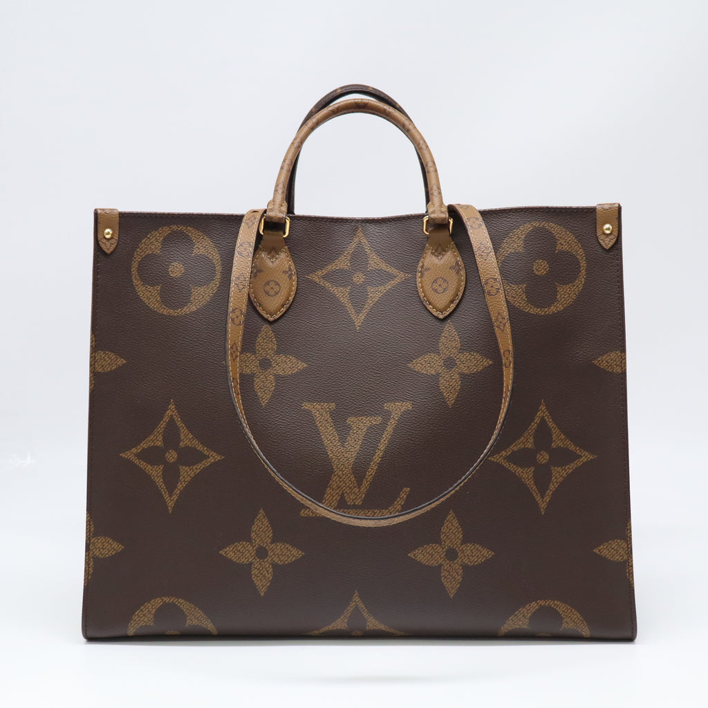 Monogram Giant Reverse Canvas Onthego GM Tote Bag  B22491