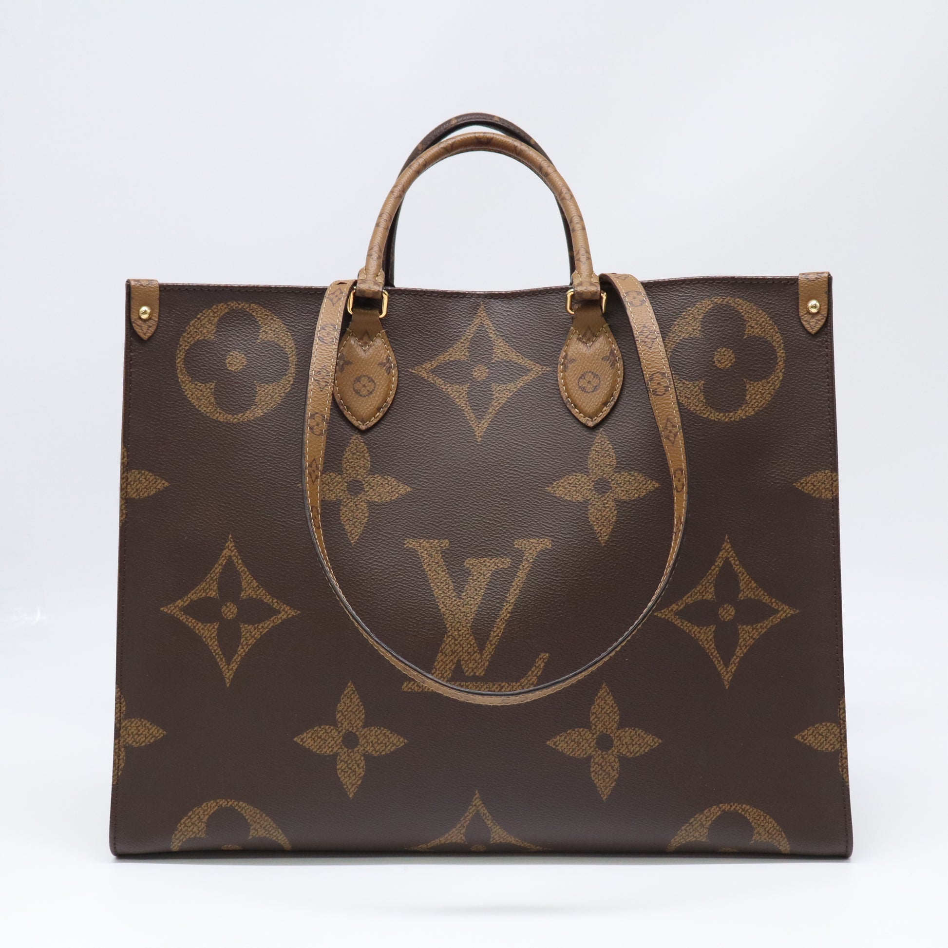 Monogram Giant Reverse Canvas Onthego GM Tote Bag  B22491