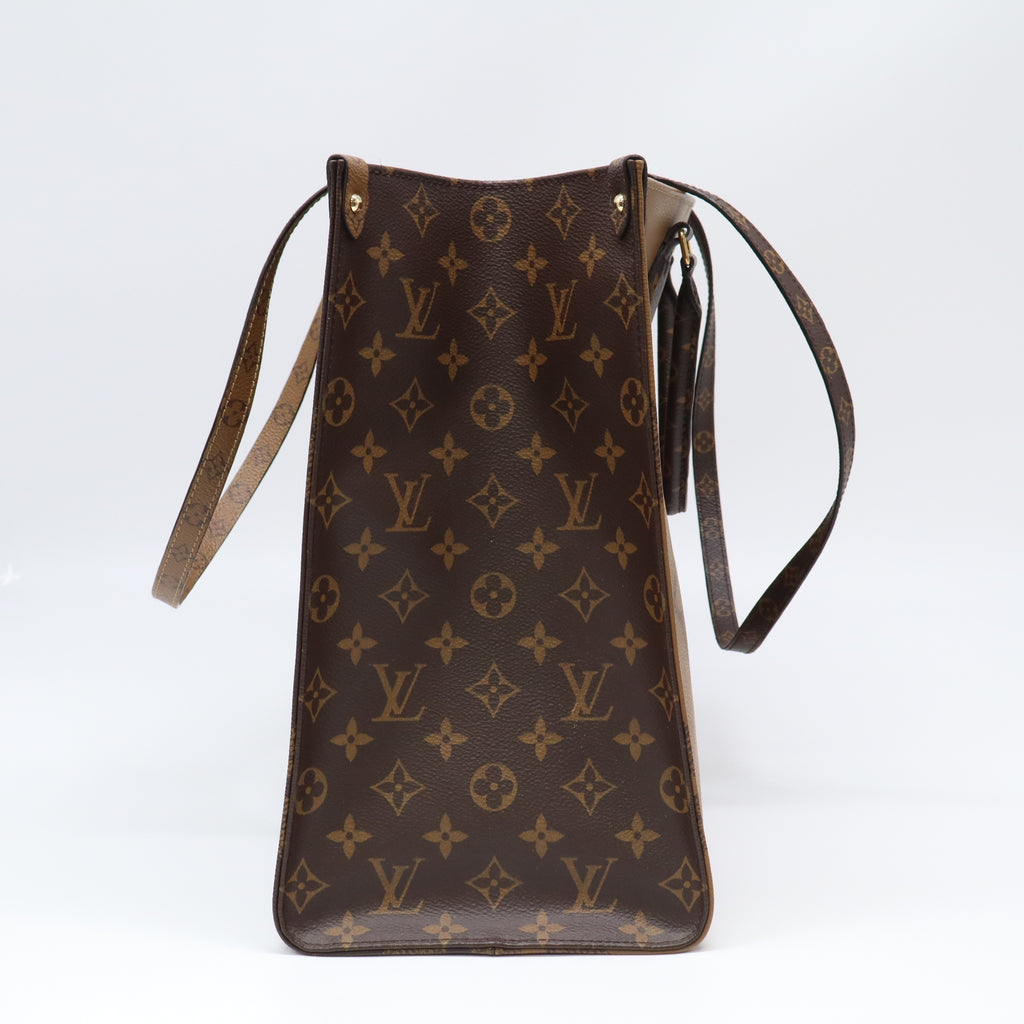 Monogram Giant Reverse Canvas Onthego GM Tote Bag  B22491