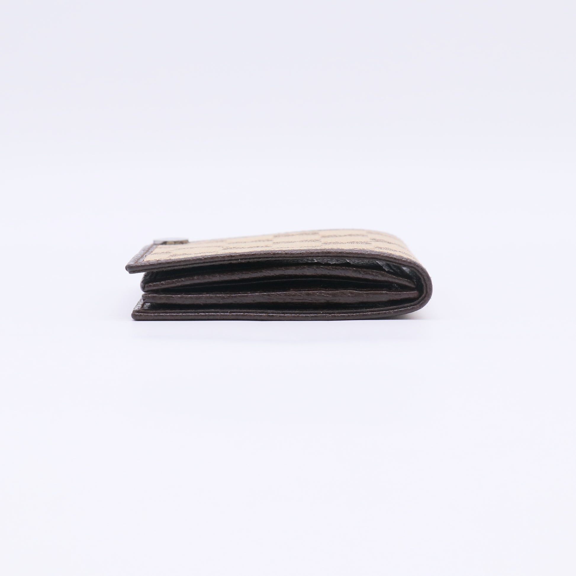 GG Canvas Beige Dark Brown Bifold Wallet W22650