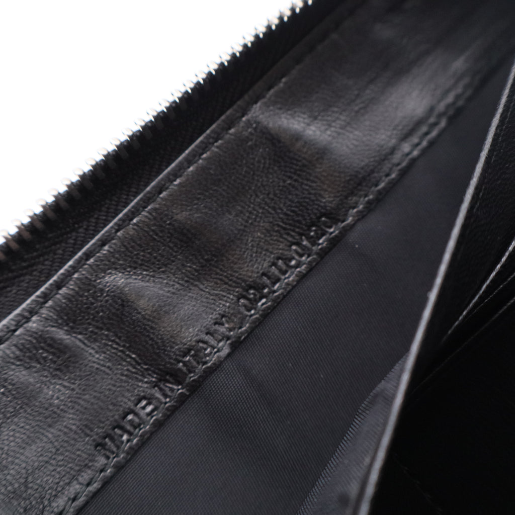 Black Cannage Leather Lady Dior Flap Wallet