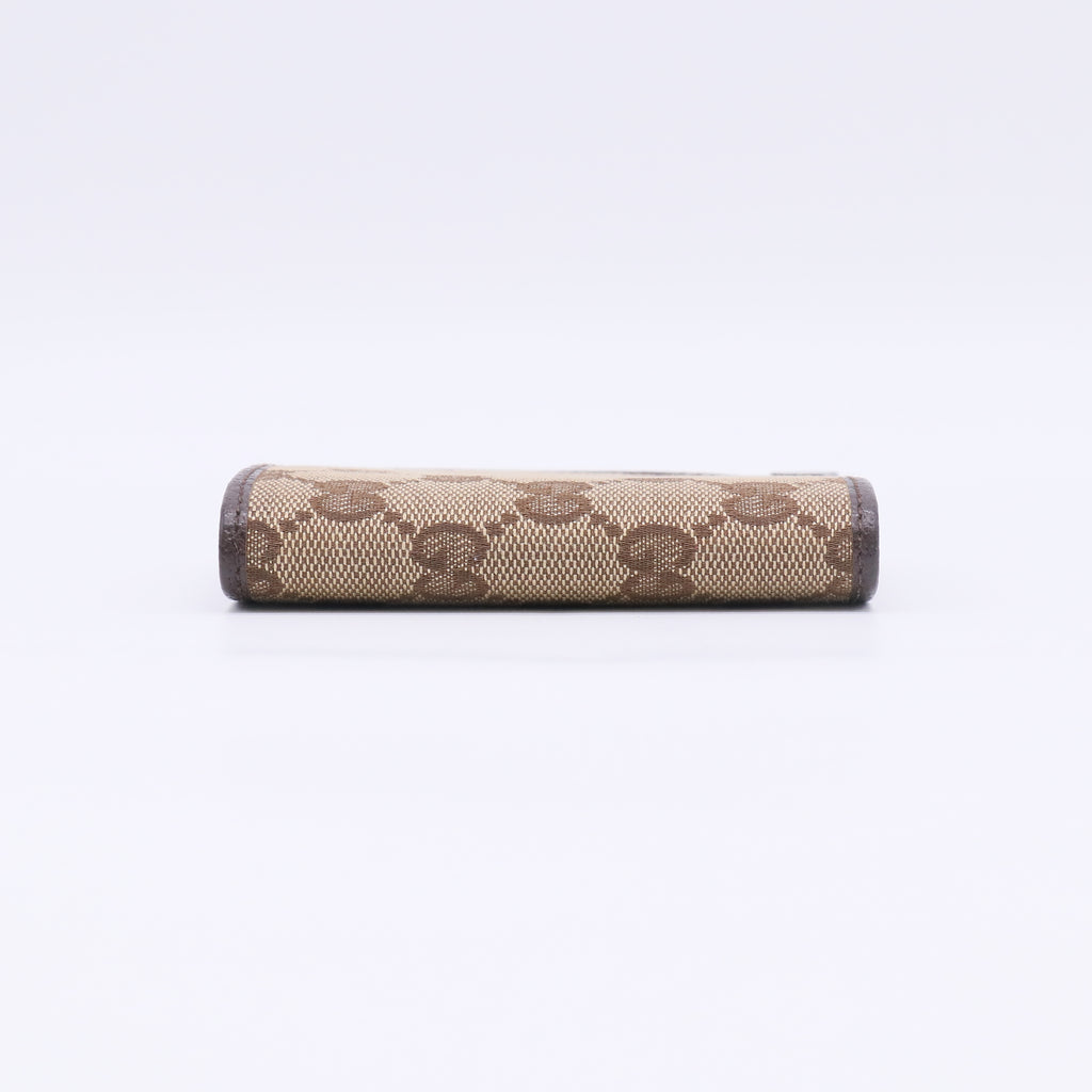 GG Canvas Beige Dark Brown Bifold Wallet W22650