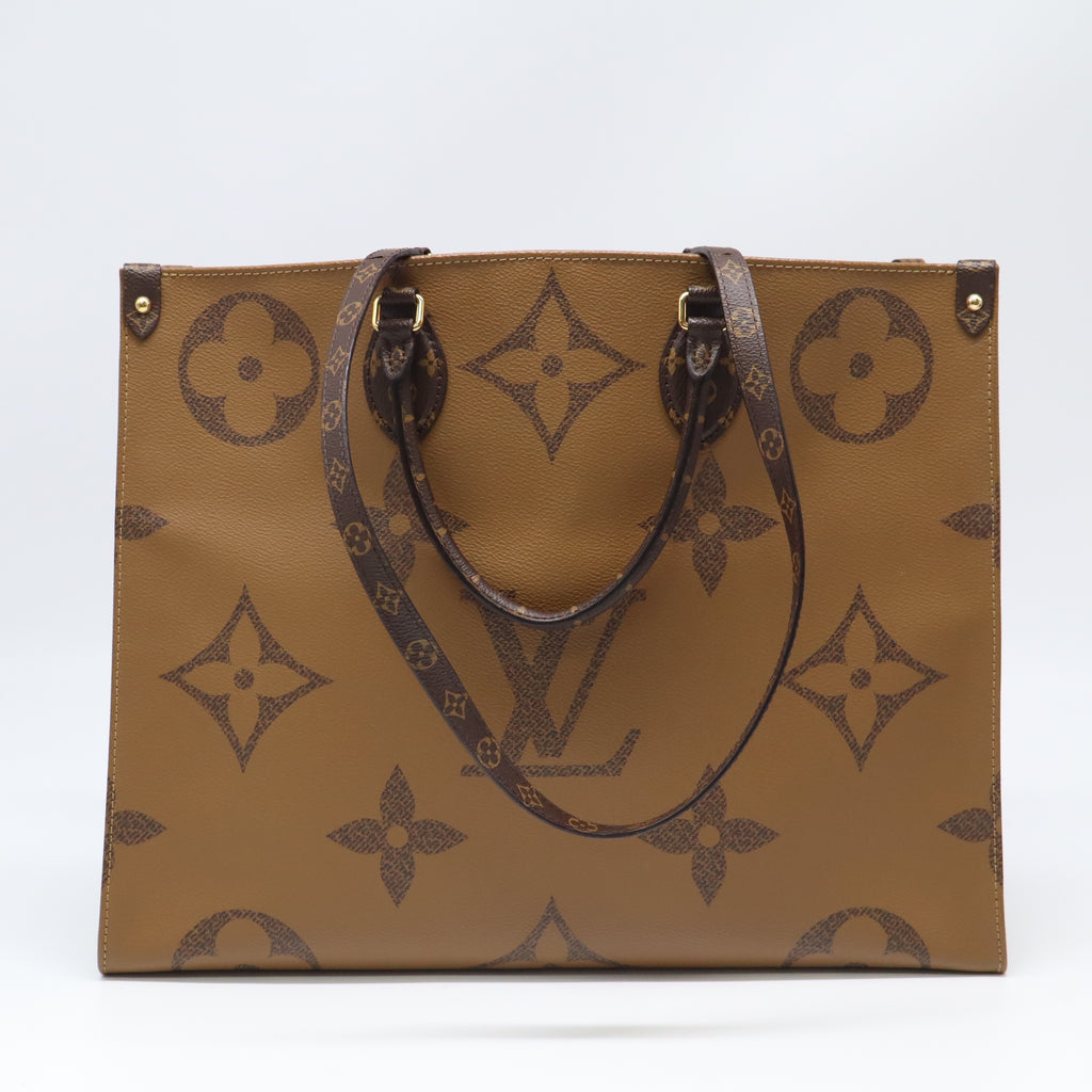 Monogram Giant Reverse Canvas Onthego GM Tote Bag  B22491