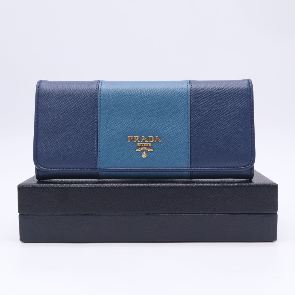 Prada Saffiano Cuir Leather Continental Wallet W23159