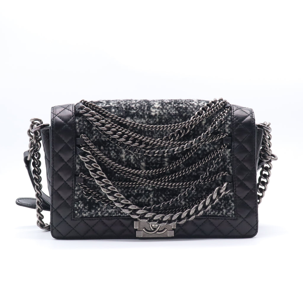 Boy Flap Bag Enchained Tweed Old Medium B22119