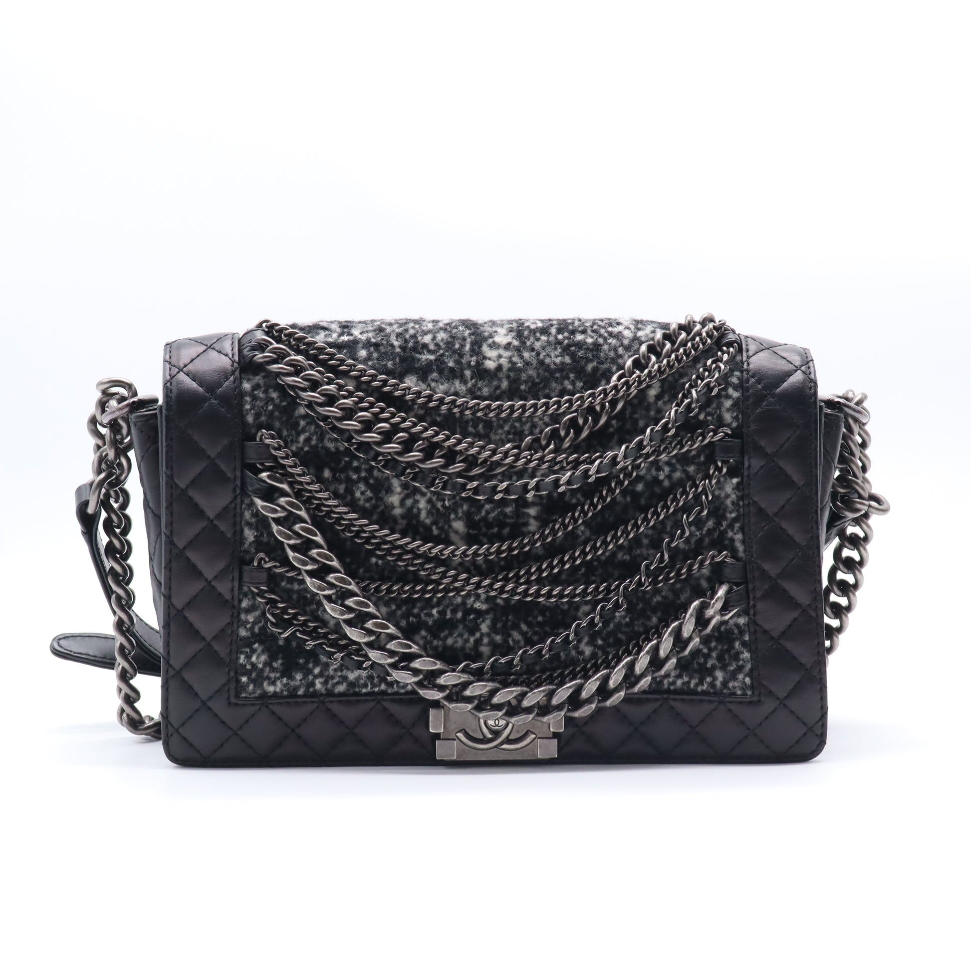 Boy Flap Bag Enchained Tweed Old Medium B22119