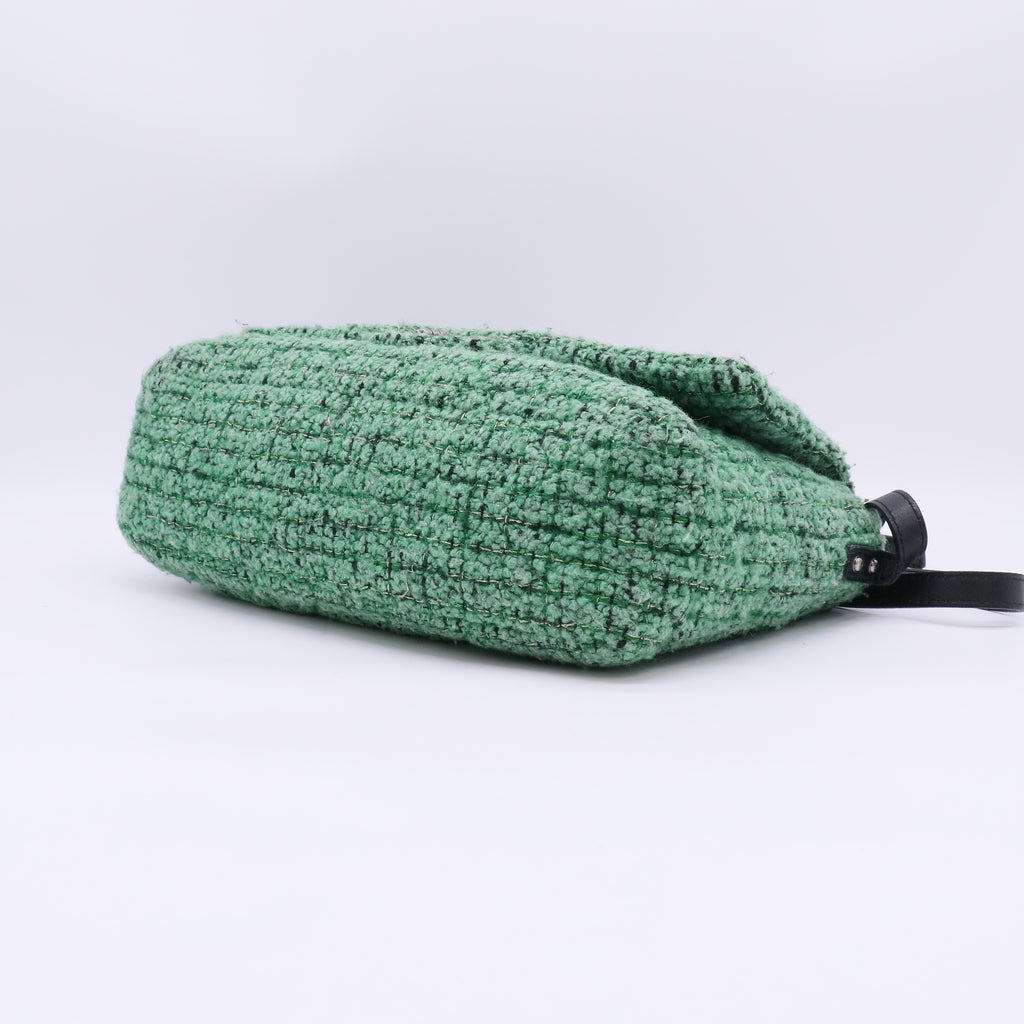 Chanel 2.55 227 Reissue Flap Tweed Green Twins LDJ5693