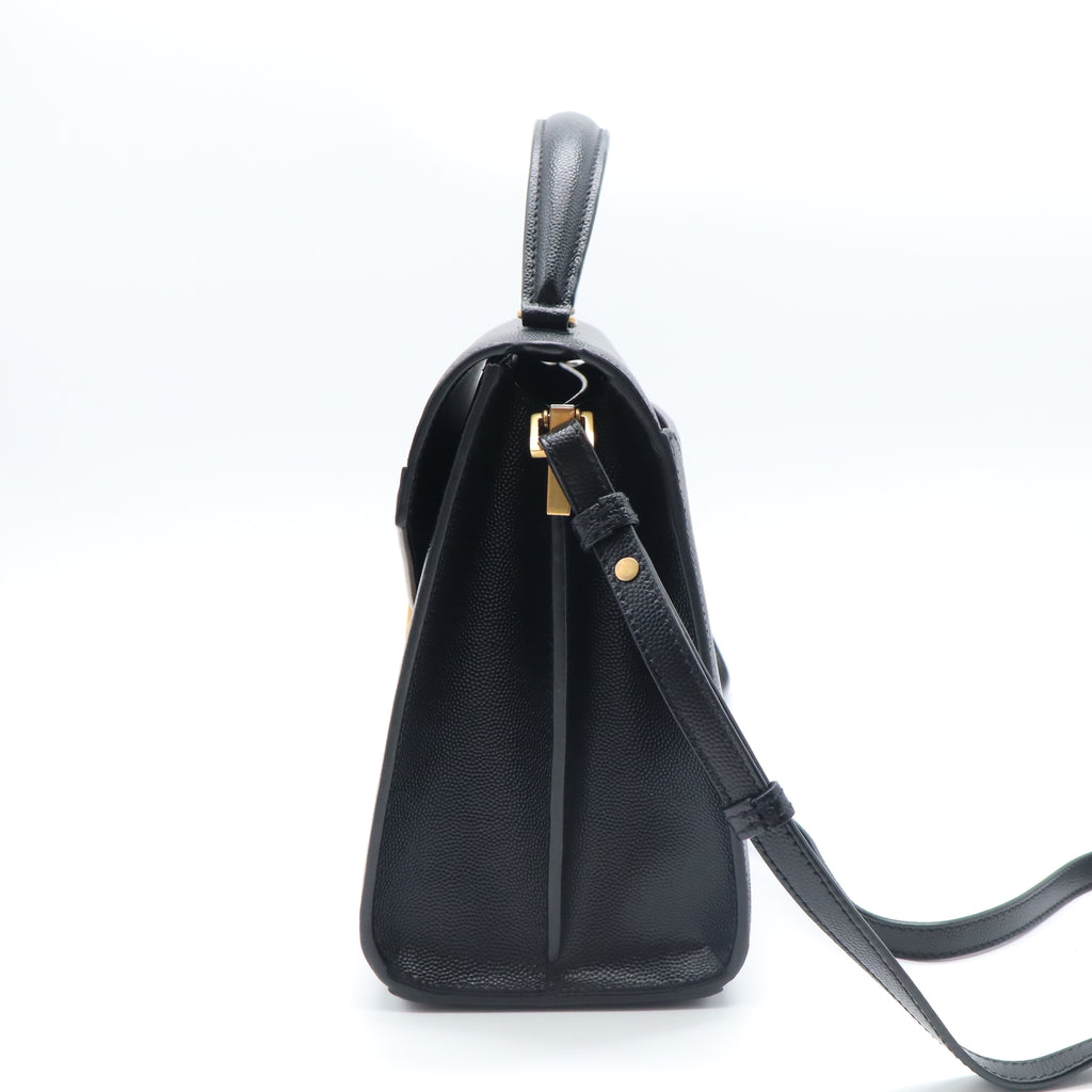 Grain de Poudre Medium Classic Monogram Cassandra Top Handle Black Rouge Legion LDM1518