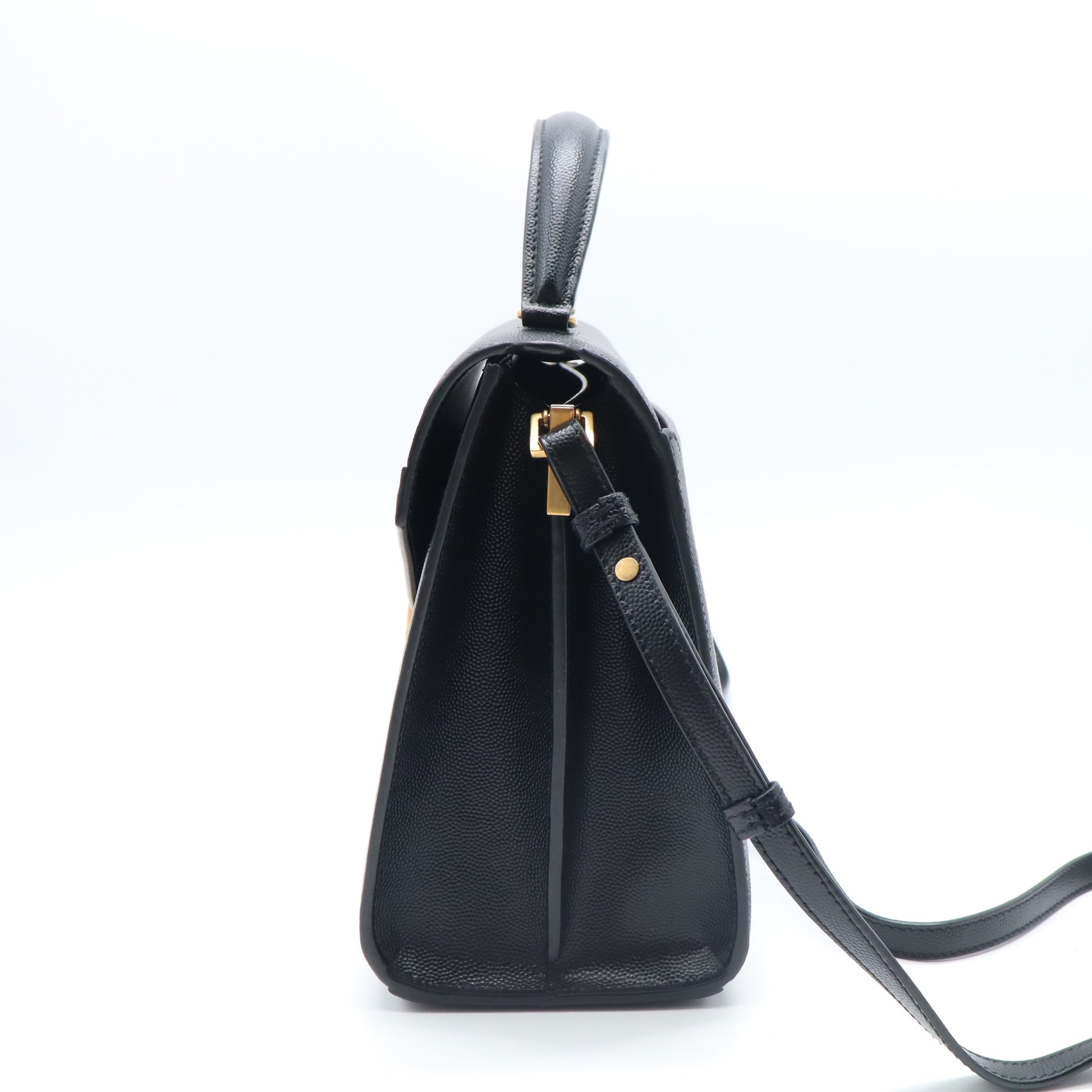Grain de Poudre Medium Classic Monogram Cassandra Top Handle Black Rouge Legion LDM1518