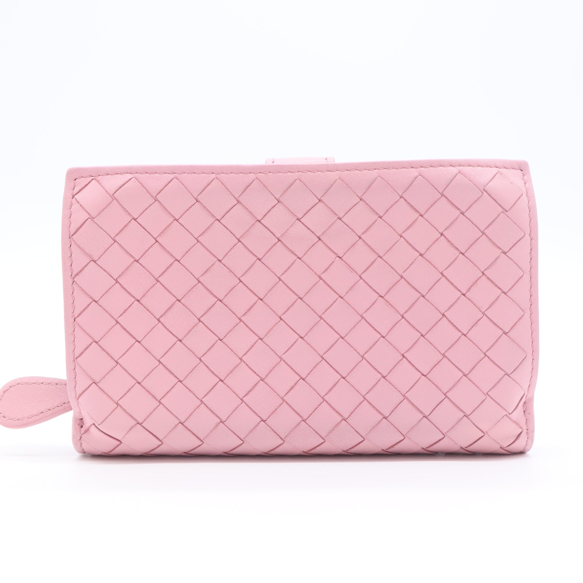 Bottega Veneta Intrecciato Bi-fold Wallet in Pink