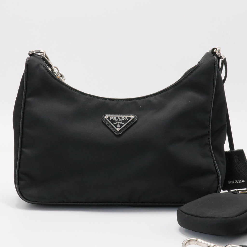 Re-Edition Hobo Tessuto with Saffiano Leather Mini