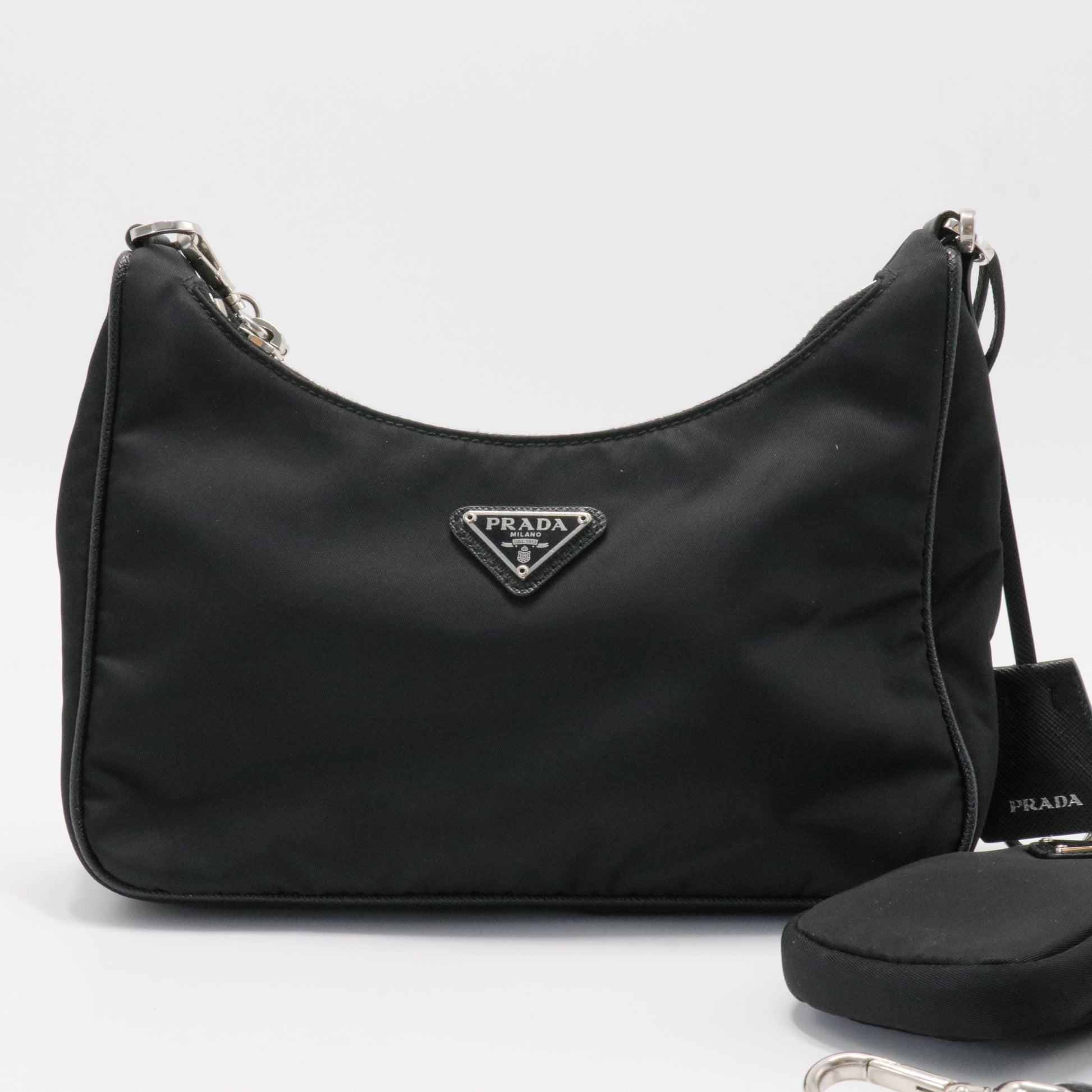 Re-Edition Hobo Tessuto with Saffiano Leather Mini