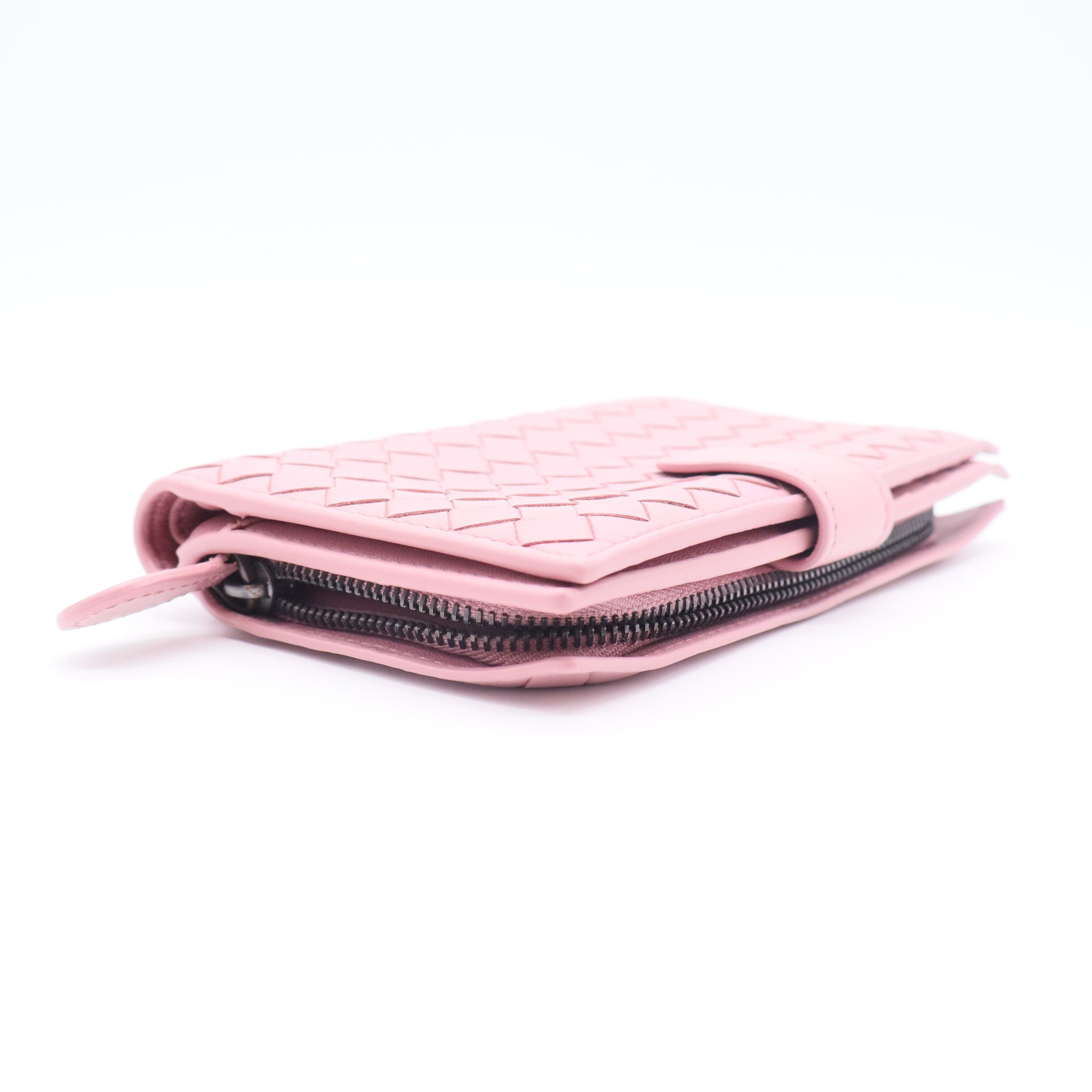 Bottega Veneta Intrecciato Bi-fold Wallet in Pink