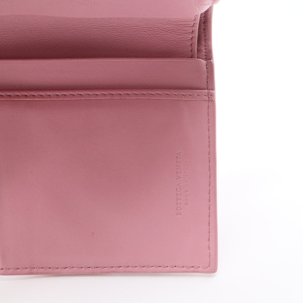 Bottega Veneta Intrecciato Bi-fold Wallet in Pink