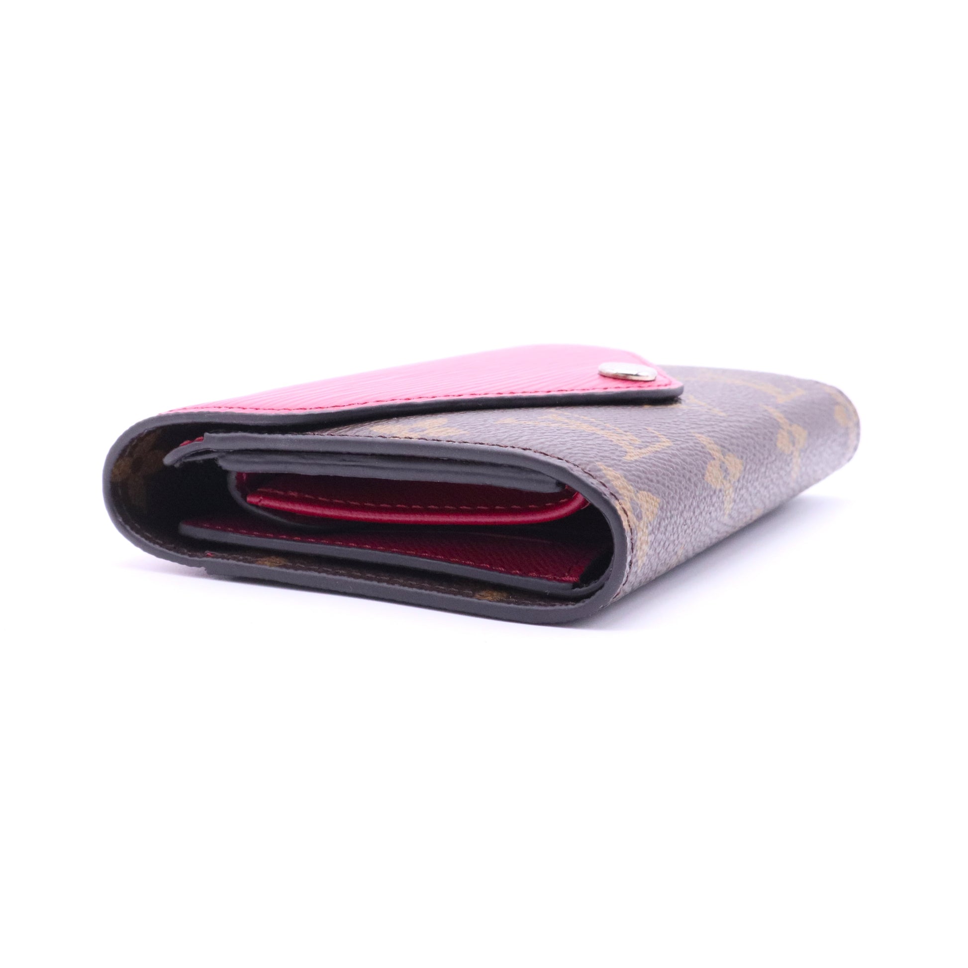 Epi Leather and Monogram Canvas Marie-Lou Compact Wallet