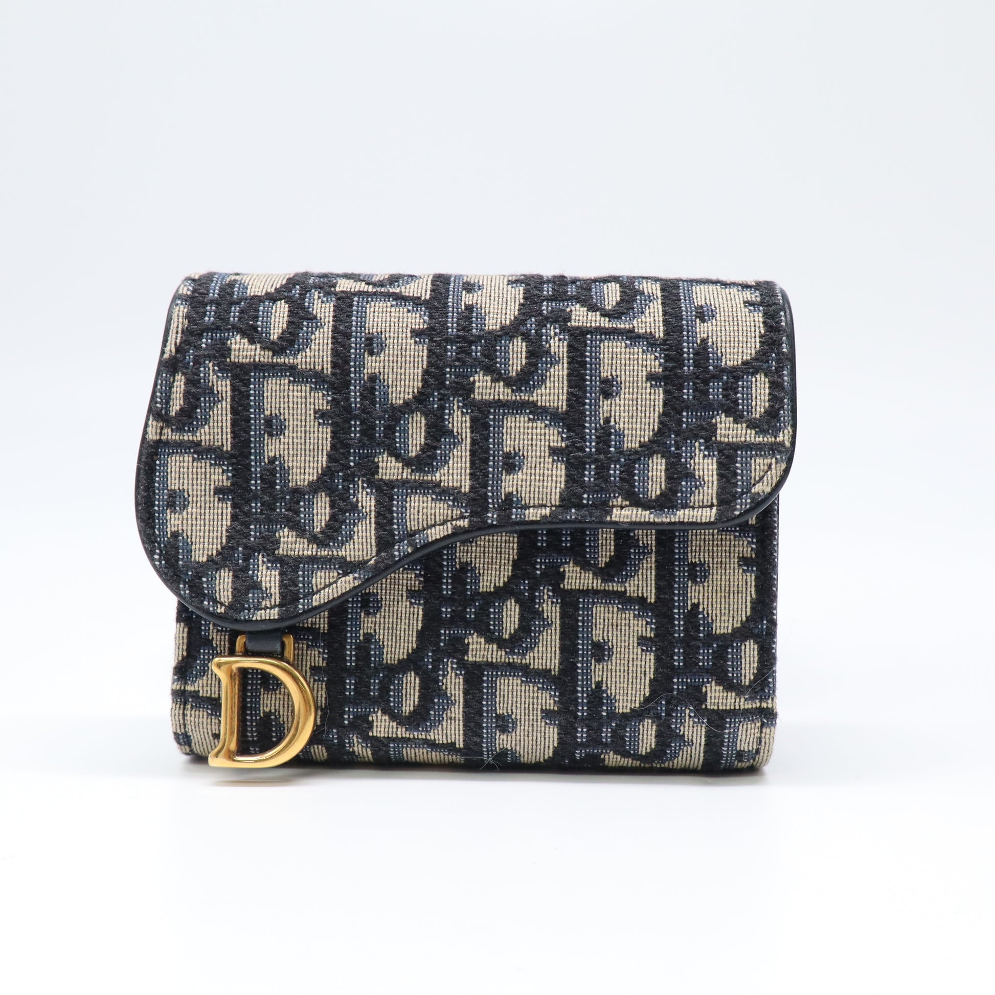 Saddle Flap Wallet Oblique Canvas Mini W22035