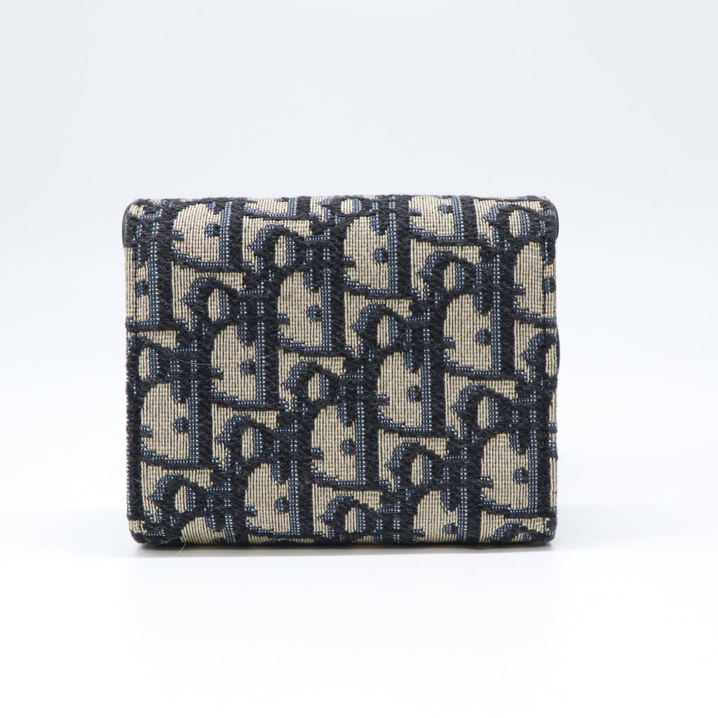 Saddle Flap Wallet Oblique Canvas Mini W22035