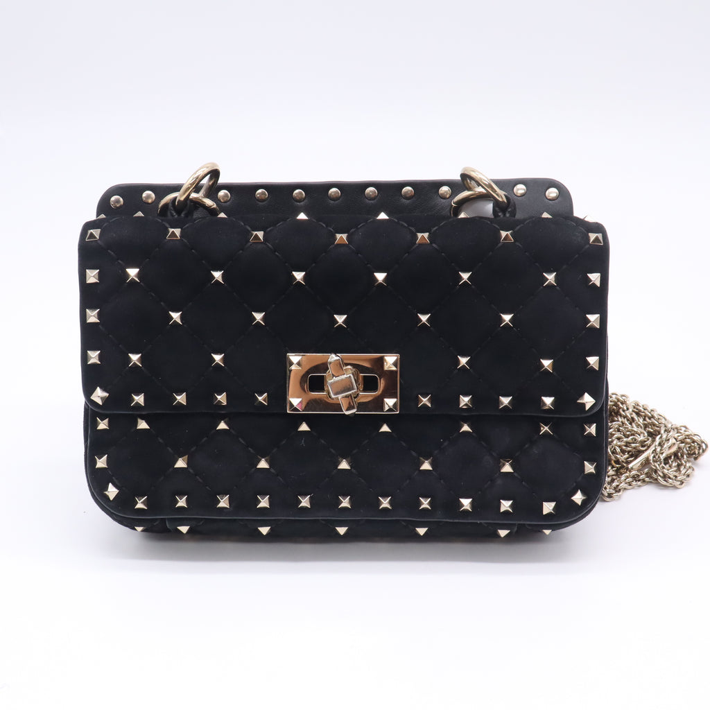 Valentino Garavani Medium Nappa Rockstud Spike Shoulder Bag B23370