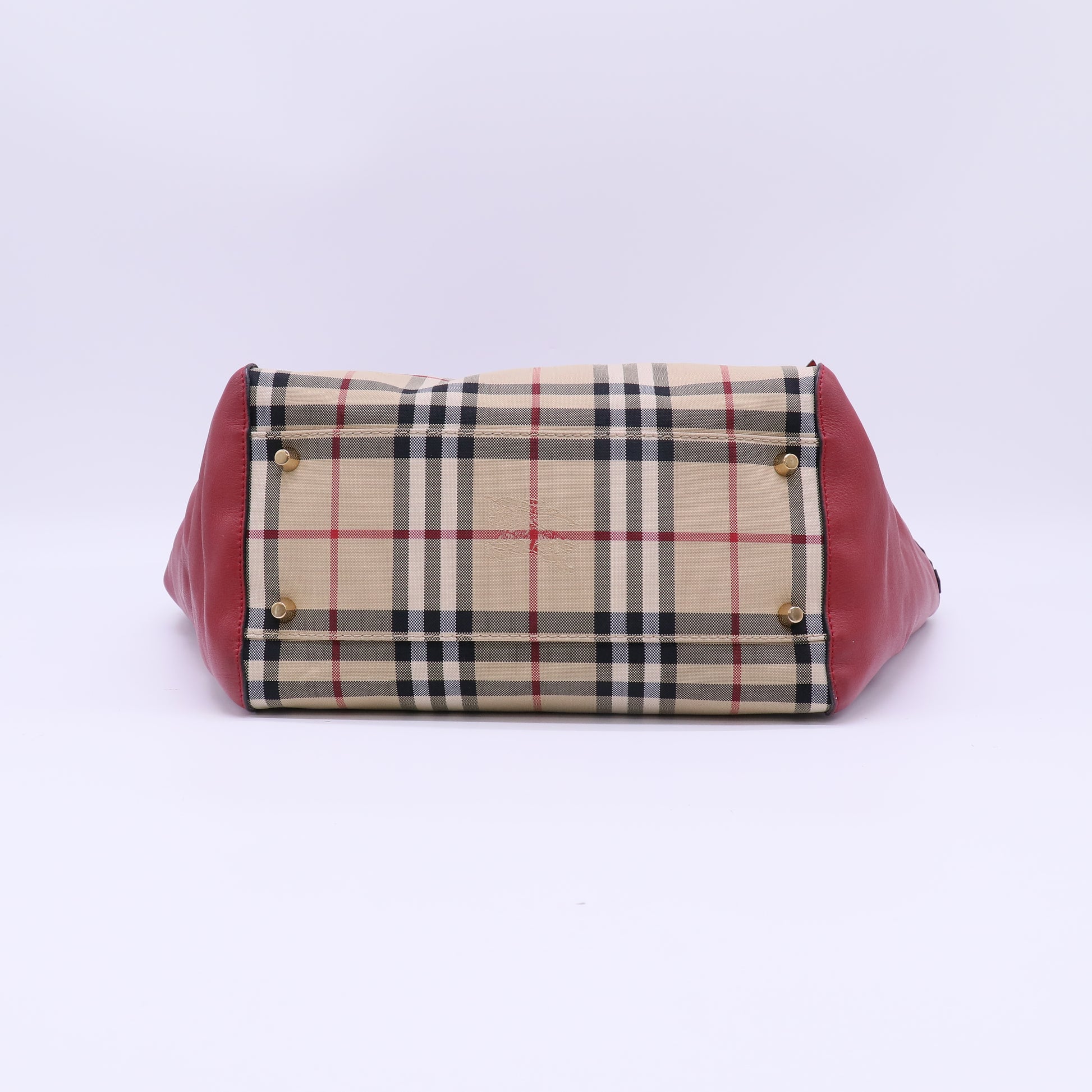 Burberry Small Haymarket Check Coated Canvas and Leather Canterbury Tote B22480