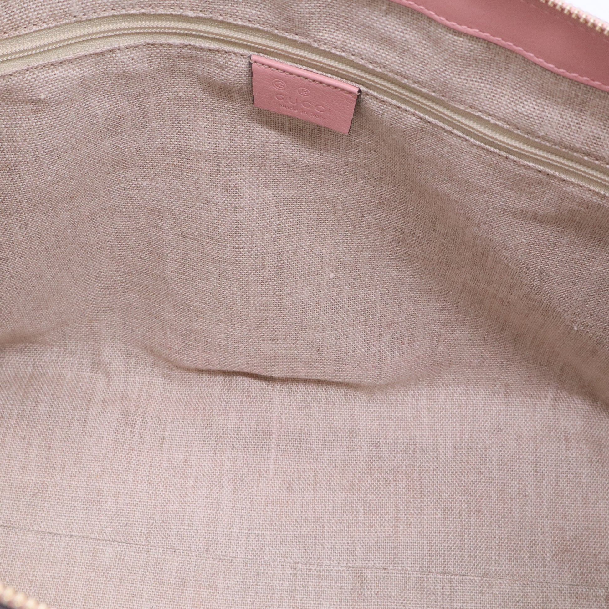 Pink Microguccissima Leather Top Handle Tote Bag