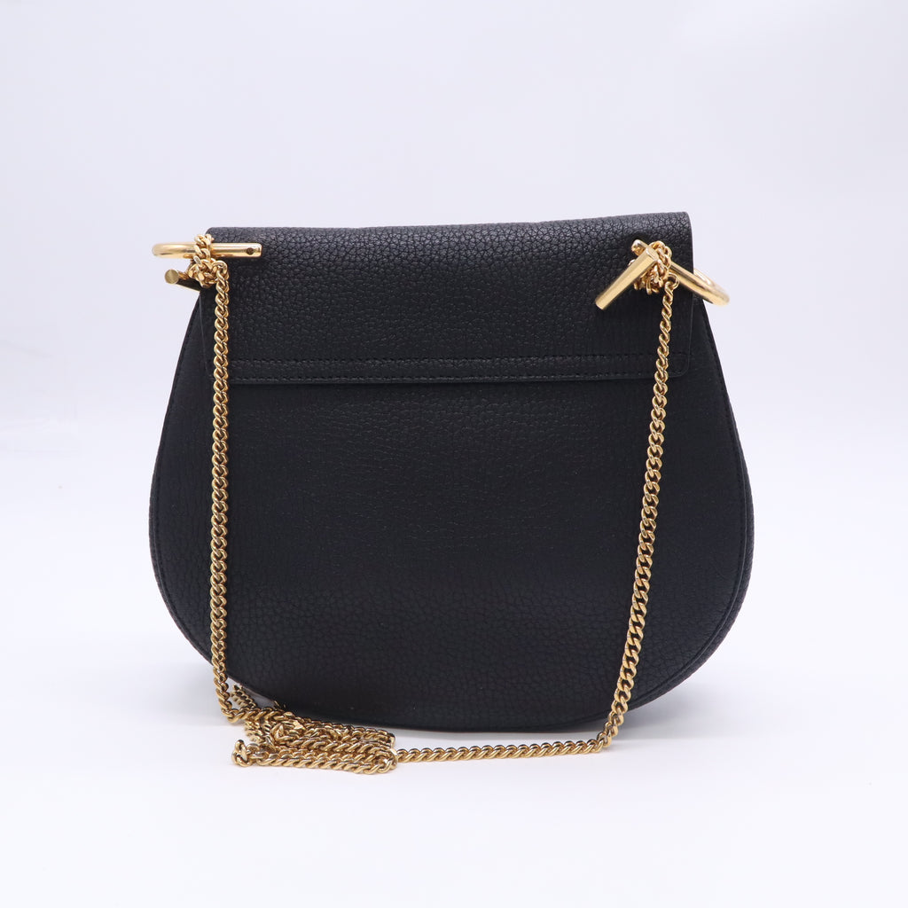 Grained Lambskin Drew Shoulder Bag Black B23952