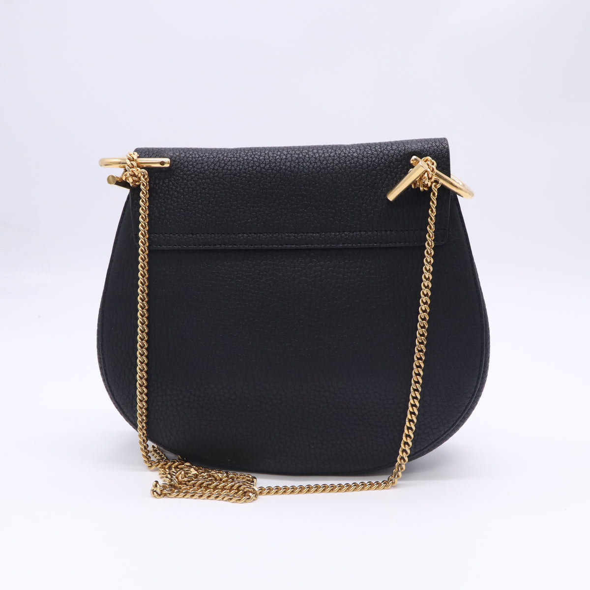 Grained Lambskin Drew Shoulder Bag Black B23952
