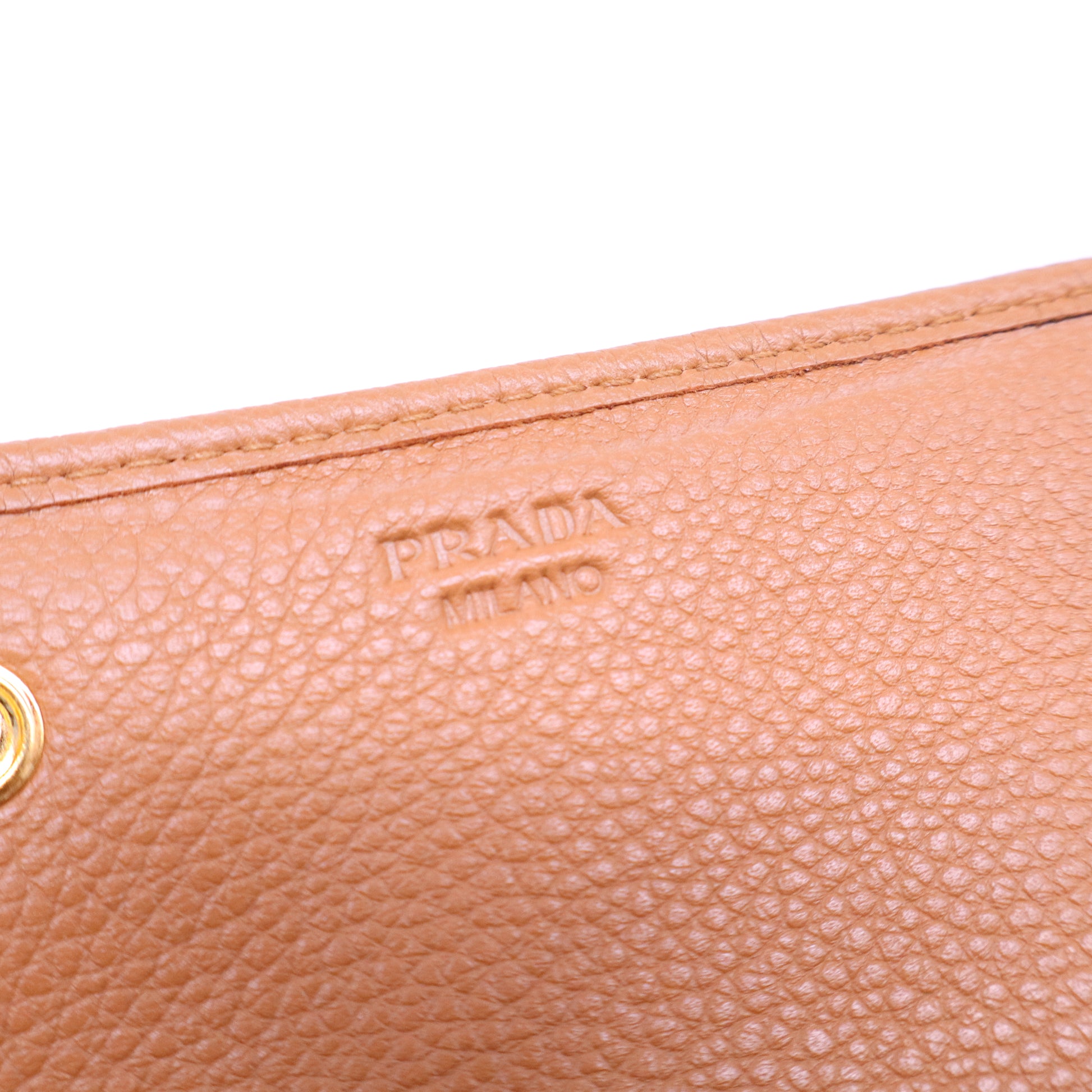 Caramel Saffiano Leather Flap Continental Wallet W20914