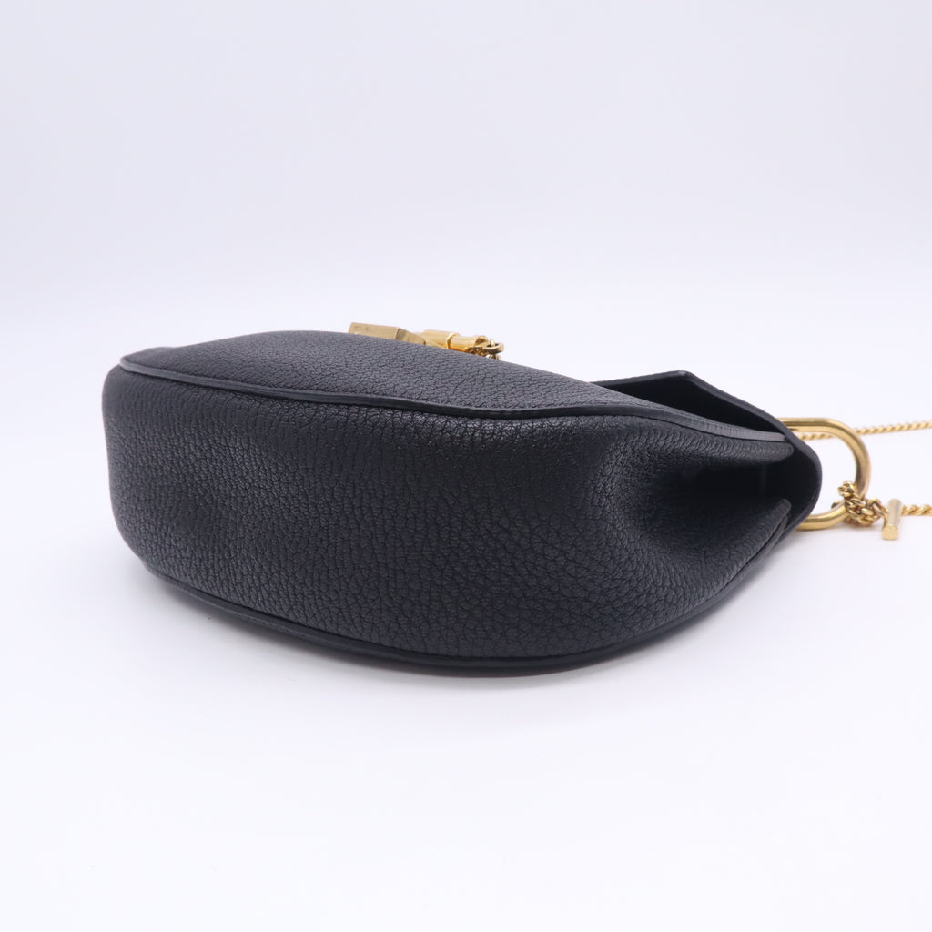 Grained Lambskin Drew Shoulder Bag Black B23952