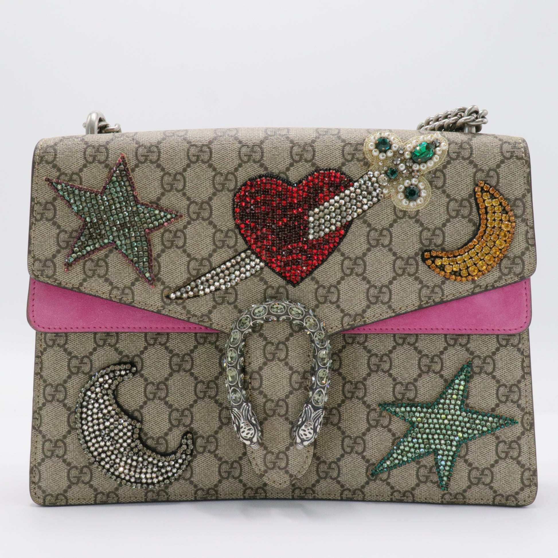 Dionysus Bag Embellished GG Coated Canvas Medium