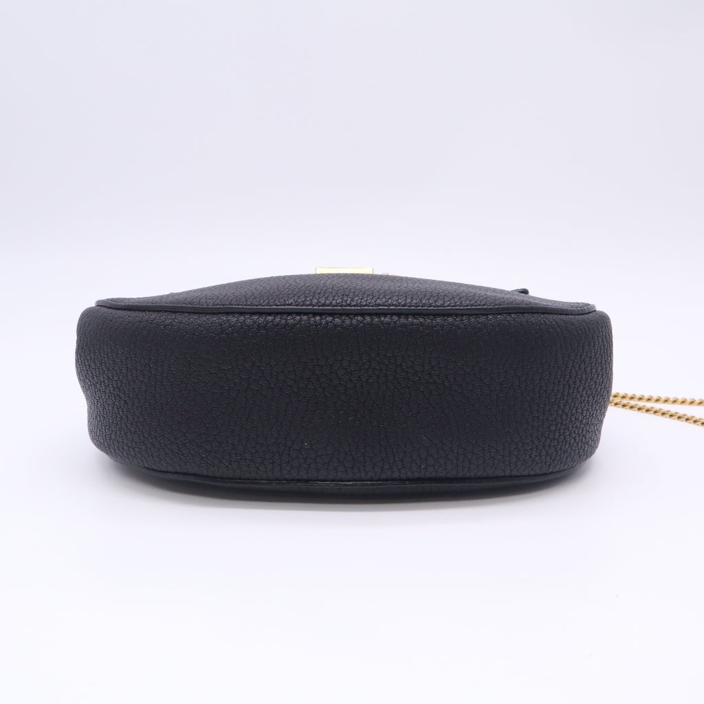 Grained Lambskin Drew Shoulder Bag Black B23952