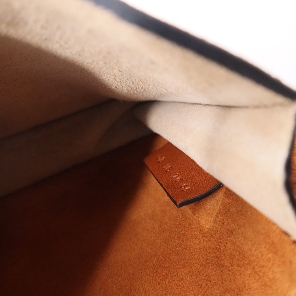 Suede Calfskin Braided Mini Hudson Shoulder Bag Caramel