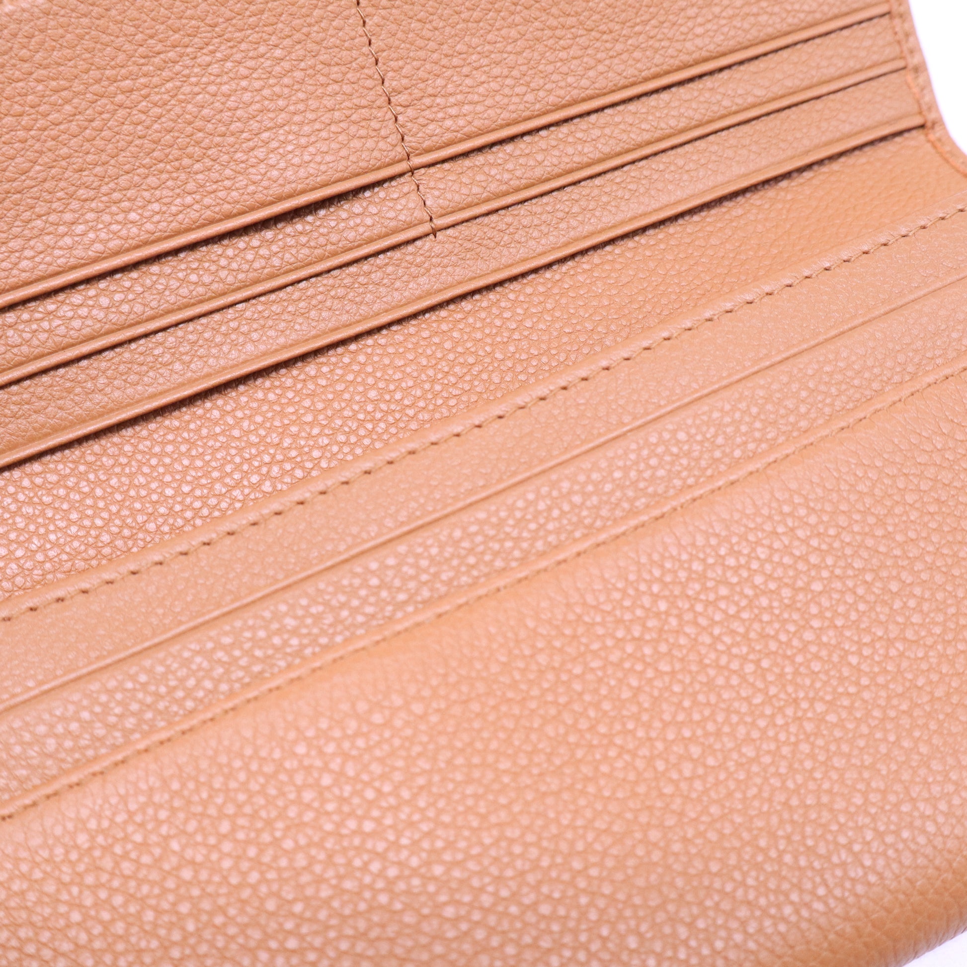 Caramel Saffiano Leather Flap Continental Wallet W20914