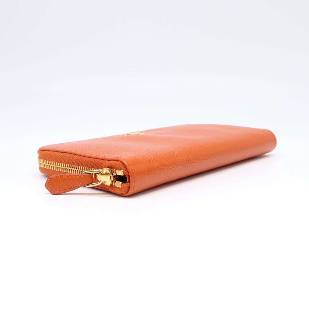 Prada Saffiano Metal Zip Around Wallet W22051