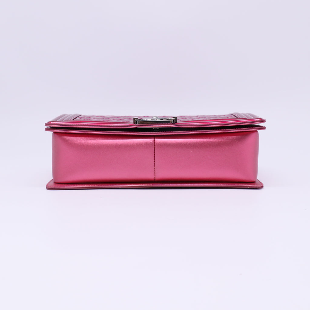 Boy Flap Bag Quilted Patent Medium Twins B22336