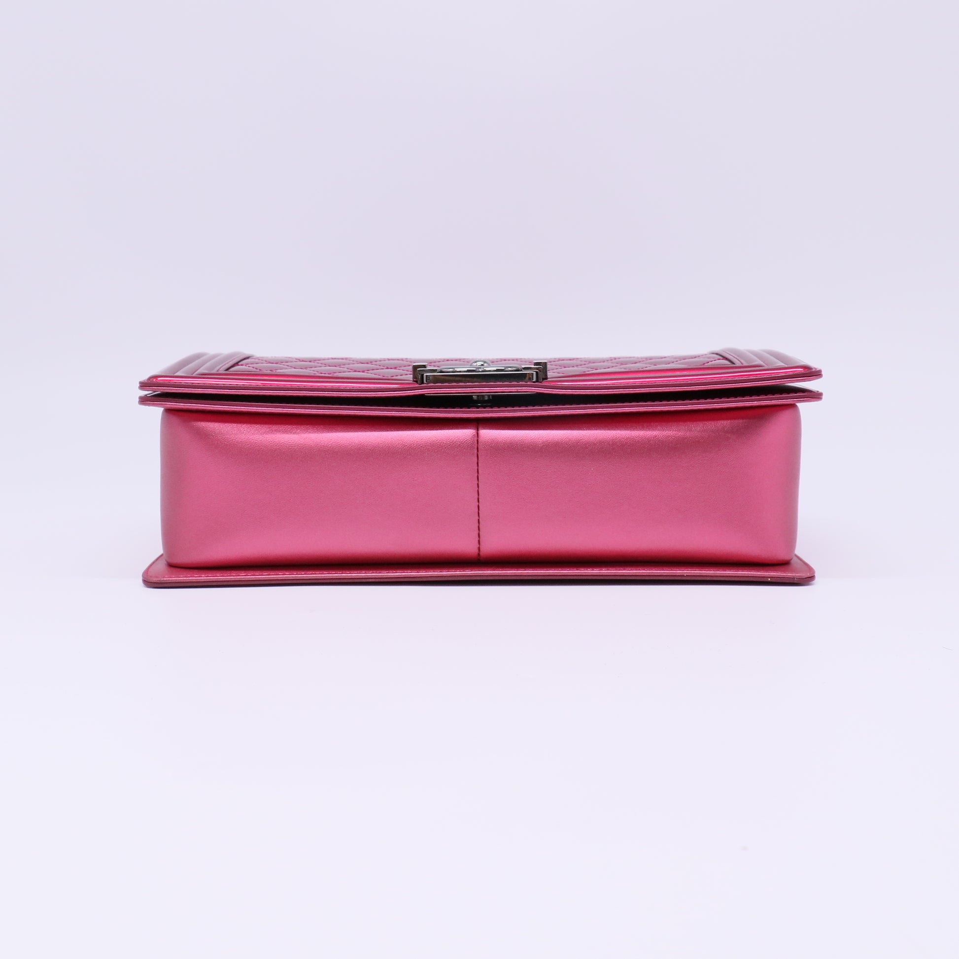 Boy Flap Bag Quilted Patent Medium Twins B22336