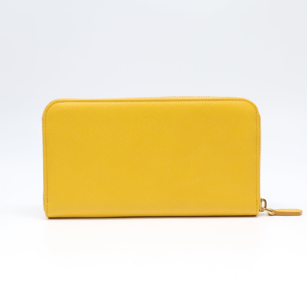 Prada Saffiano Metal Zip Around Wallet W22052