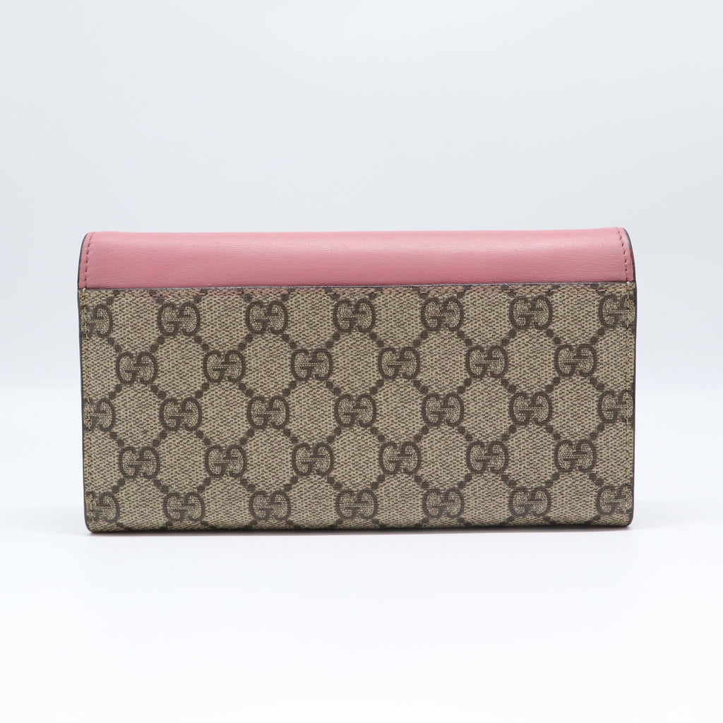 Gucci GG Supreme Pearl Scalloped Continental Wallet W21646