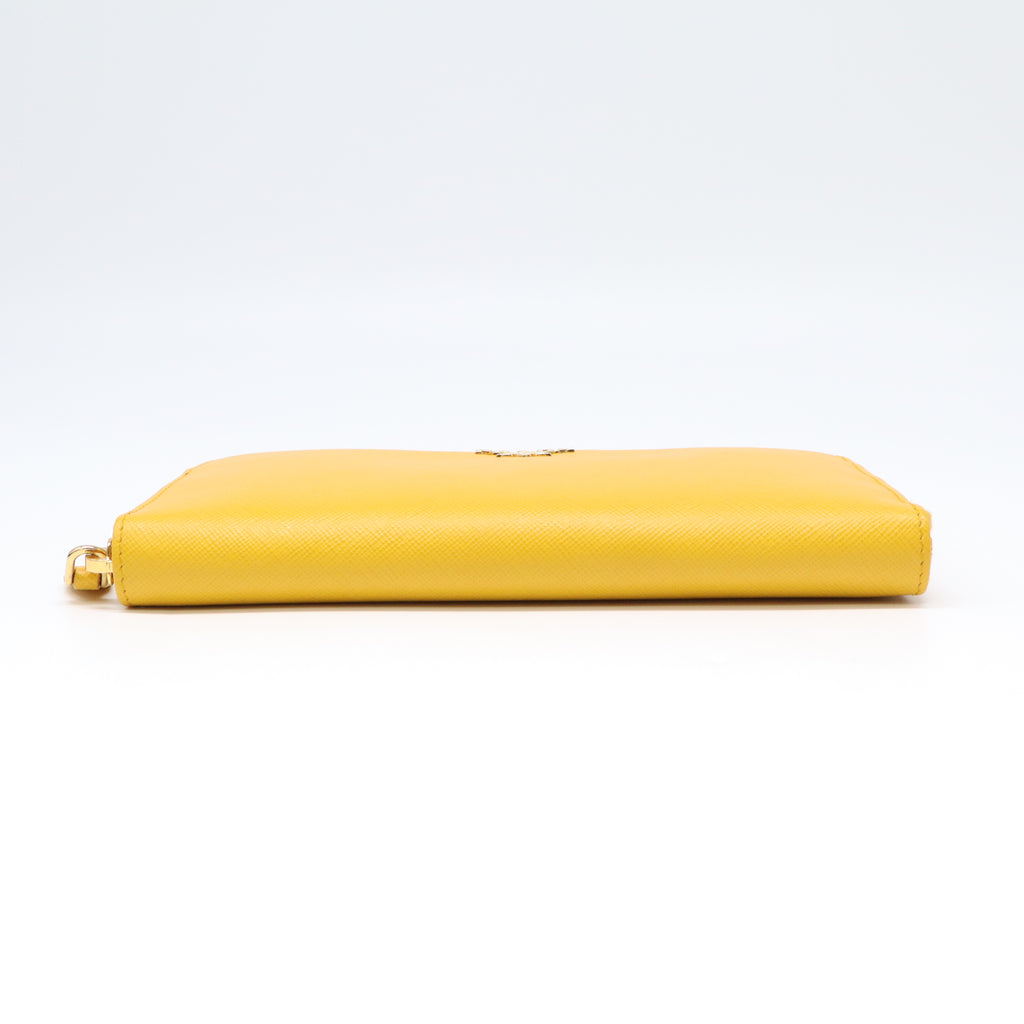 Prada Saffiano Metal Zip Around Wallet W22052