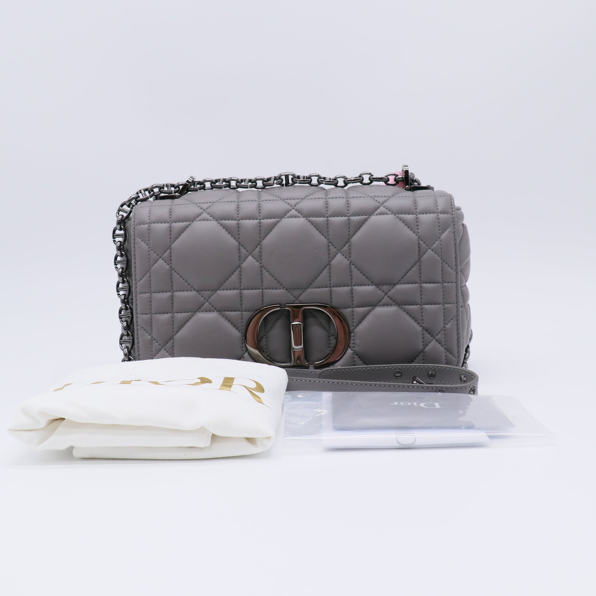Caro Bag Macrocannage Quilt Calfskin Medium Twins LDJ4215